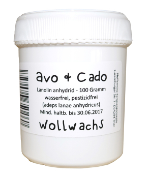 Avo&Cado reines Wollwachs - 100g, pestizidkontrolliert