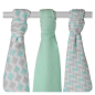 Preview: Xkko Mullwindeln Bambusviskose 70x70 cm, 3er-Pack - gemustert