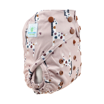 Preview: Blümchen OneSize (4-16 kg) Überhose, DRUCKKNÖPFE, doppelte Beinbündchen, PUL