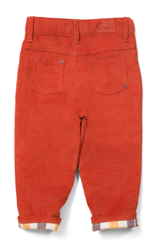 Nur noch Gr. 74/80: Little Green Radicals gefütterte Cord-Hose "Burnt Ochre" (AW22)