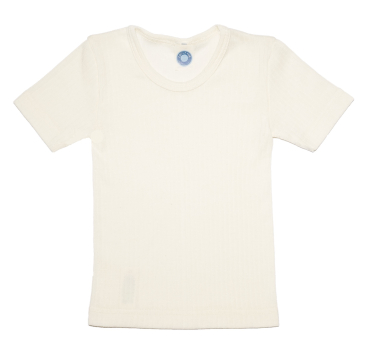 Preview: Kinder-Unterhemd, Kurzarm, Baumwolle/Wolle/Seide von Cosilana