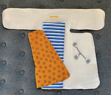 Preview: WeeKing Musselin-Konturwindeln (Preflats) XS-XL: Senfgelb