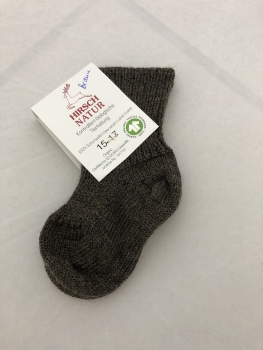 Hirsch Kinder-Stricksocken 100% Wolle (kbT), Grössen 15/17 - 35/36