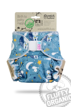 Petit Lulu "Fluffy Organic" Nachtwindel / Maxi-Windel ab 7kg, Klettverschluss