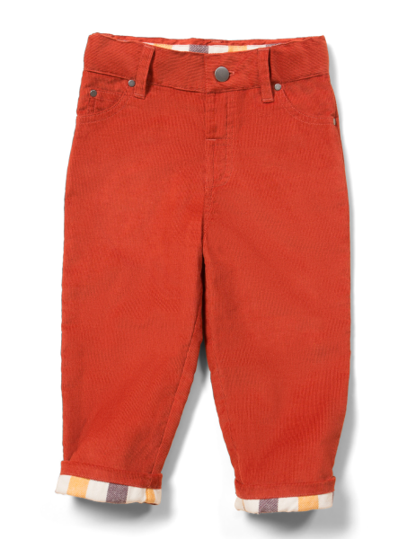 Nur noch Gr. 74/80: Little Green Radicals gefütterte Cord-Hose "Burnt Ochre" (AW22)