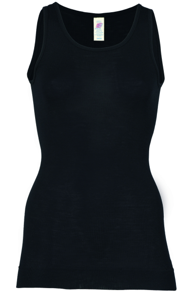 Engel Natur Damen-Longshirt Wolle-Seide schwarz