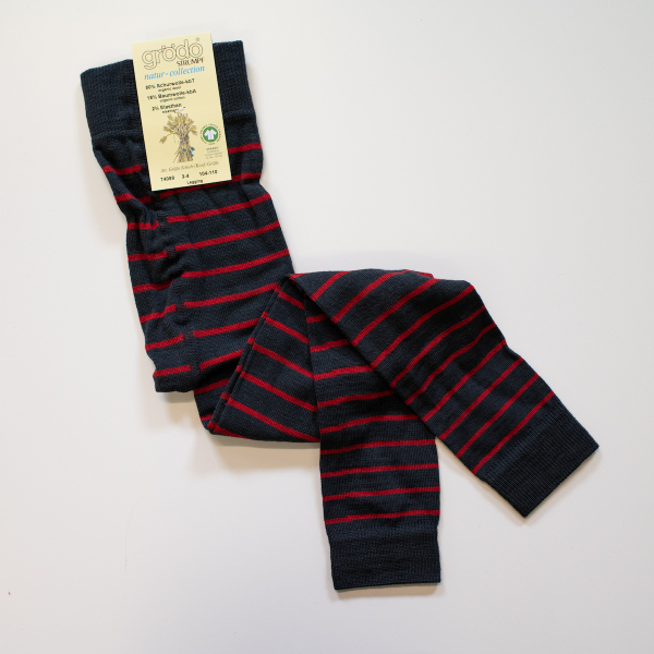 Grödo Kinder Woll-Leggins geringelt, Grössen 92-134