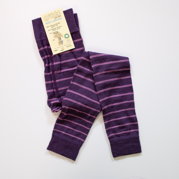 Grödo Kinder Woll-Leggins geringelt, Grössen 92-134