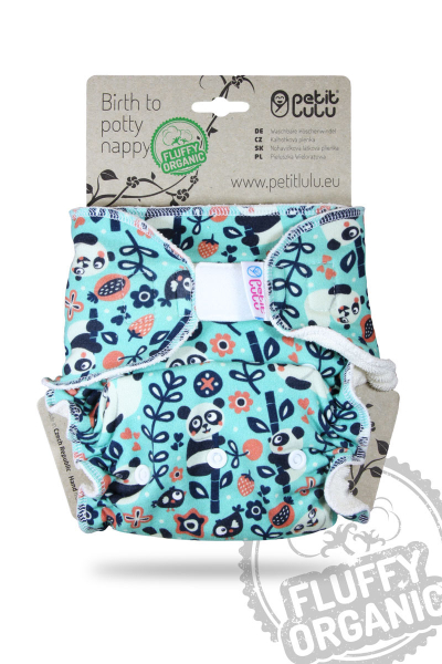 Petit Lulu "Fluffy Organic" Nachtwindel / Maxi-Windel ab 7kg, Klettverschluss