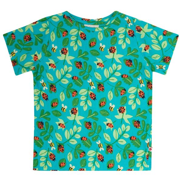 Nur noch Gr. 80: Marienkäfer-T-Shirt von Piccalilly, Bio-Baumwolle, GOTS-zertifiziert