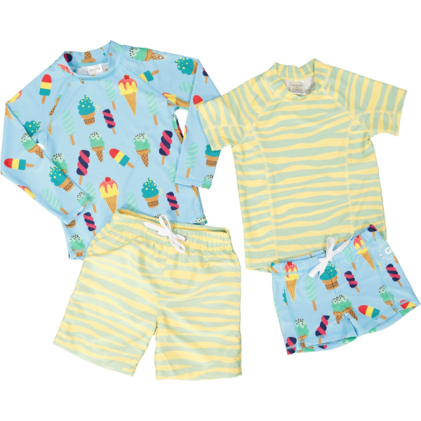Bis 146/152: Geggamoja Schwimm-Pants (UV 50+) "Ice Cream"