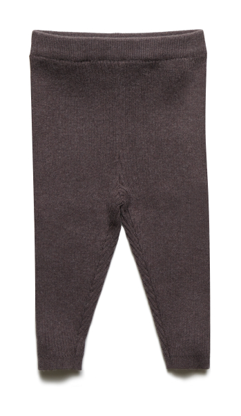 Bis Gr. 86/92: Puri Leggins Baumwolle/Wolle, Schokolade