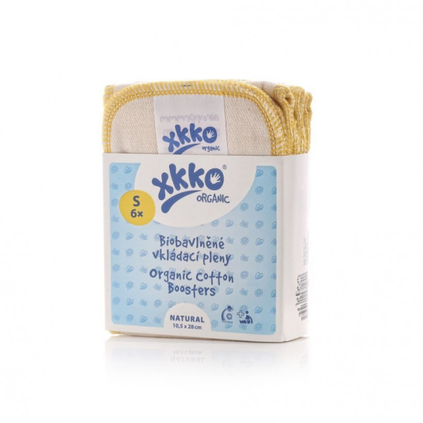 6er-Set Xkko Zusatzeinlagen Grösse S, Bio-Baumwolle (GOTS)