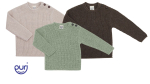 Puri Strickpullover "Struktur", Bio-Baumwolle/Wolle, bis Gr. 98/104